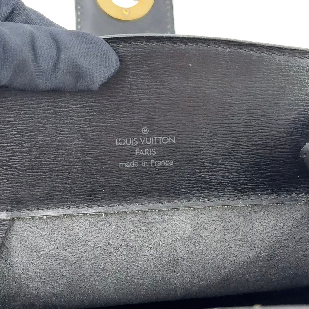 Louis Vuitton Cluny Epi Noir Leather Black Shoulder Bag Gold — view 4