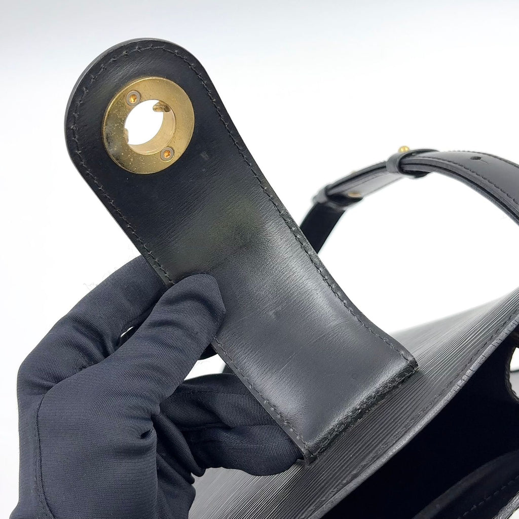 Louis Vuitton Cluny Epi Noir Leather Black Shoulder Bag Gold — view 6