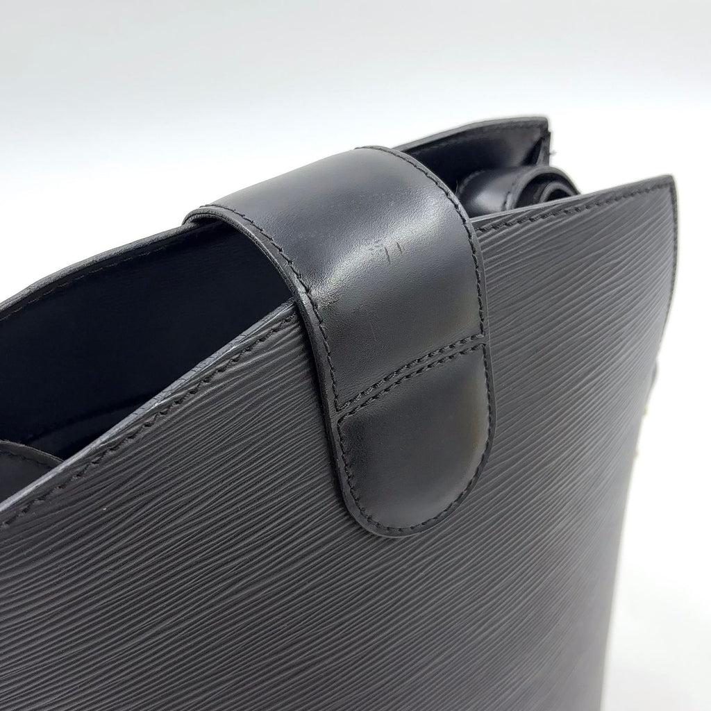 Louis Vuitton Cluny Epi Noir Leather Black Shoulder Bag Gold — view 5