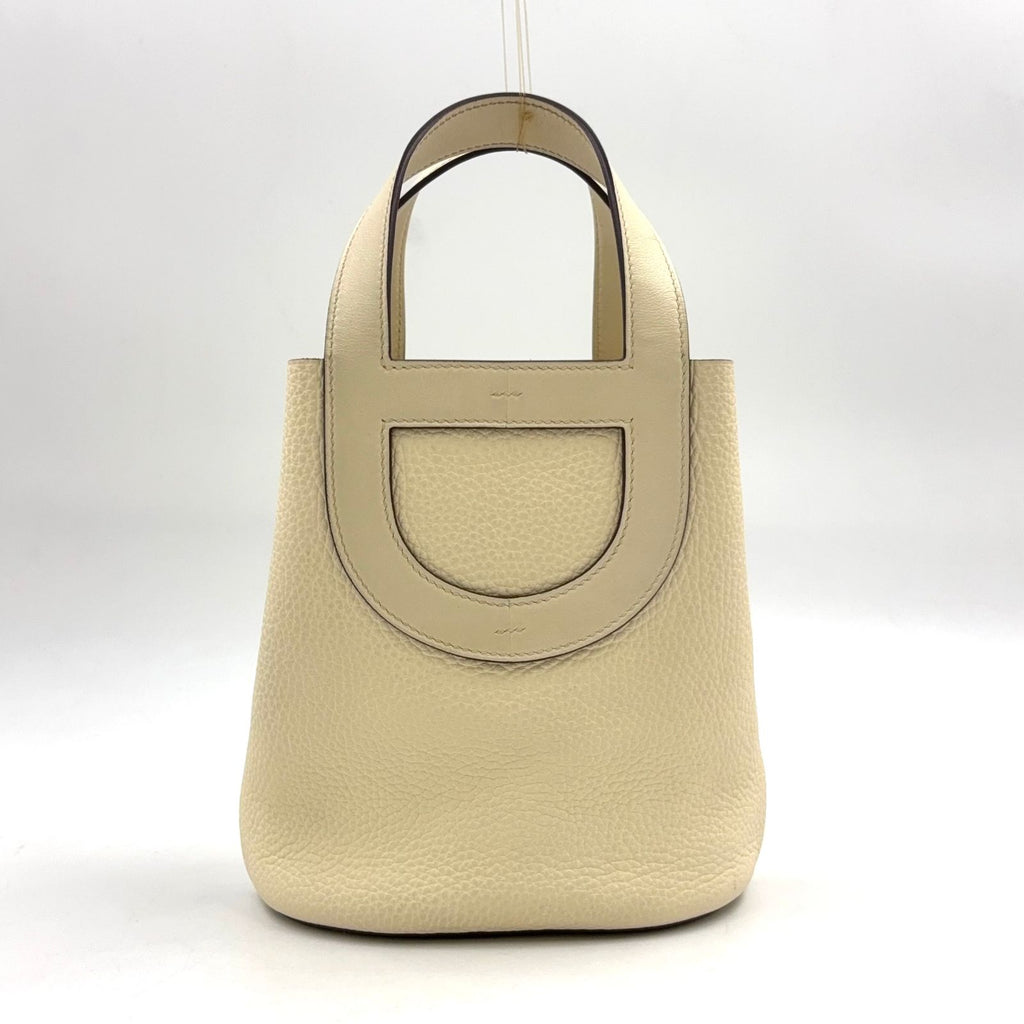 Hermes in the Loop 18 Taurillon Leather Ivory Handbag Silver