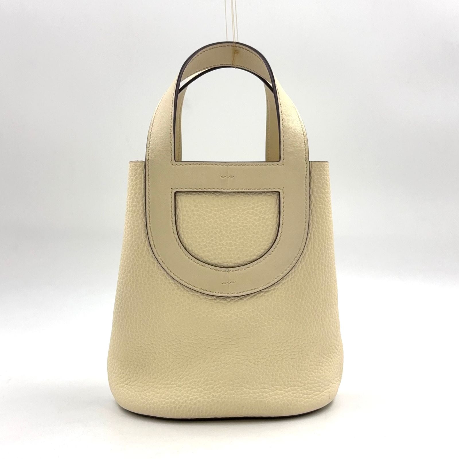 Hermes in the Loop 18 Taurillon Leather Ivory Handbag Silver