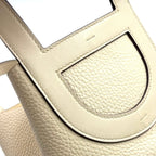 Hermes in the Loop 18 Taurillon Leather Ivory Handbag Silver — view 7