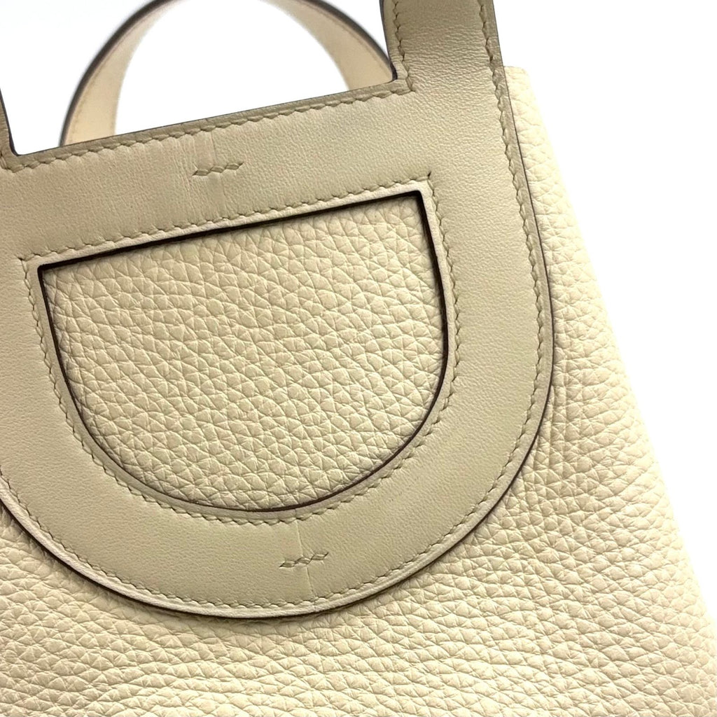 Hermes in the Loop 18 Taurillon Leather Ivory Handbag Silver — view 6