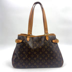 Louis Vuitton Batignolles Horizon Monogram Leather Brown Light Tote Bag Gold