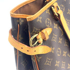 Louis Vuitton Batignolles Horizon Monogram Leather Brown Light Tote Bag Gold — view 6