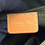 Dior Trotter Mini Leather Canvas Khaki Green Light Brown Boston Bag Gold — view 4