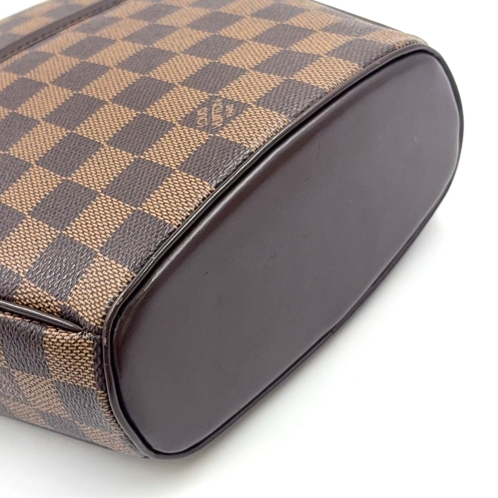 Louis Vuitton Ipanema PM Damier Ebene Leather Brown Shoulder Bag Gold — view 5