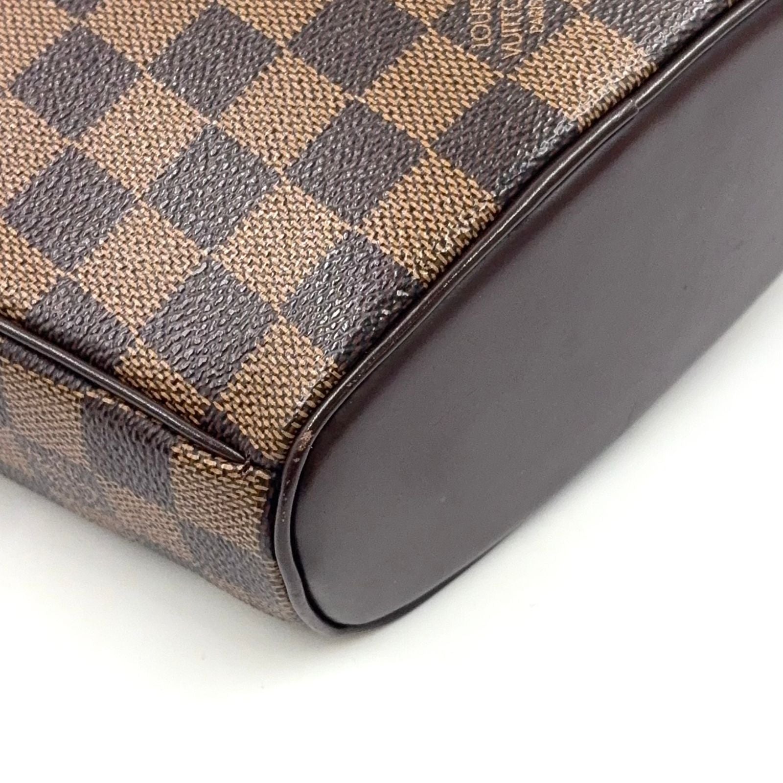 Louis Vuitton Ipanema PM Damier Ebene Leather Brown Shoulder Bag Gold — view 7