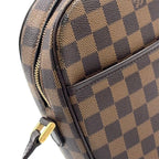 Louis Vuitton Ipanema PM Damier Ebene Leather Brown Shoulder Bag Gold — view 8