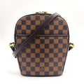Louis Vuitton Ipanema PM Damier Ebene Leather Brown Shoulder Bag Gold