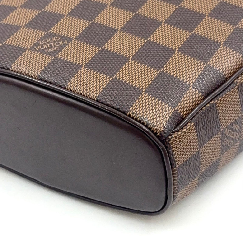 Louis Vuitton Ipanema PM Damier Ebene Leather Brown Shoulder Bag Gold — view 6