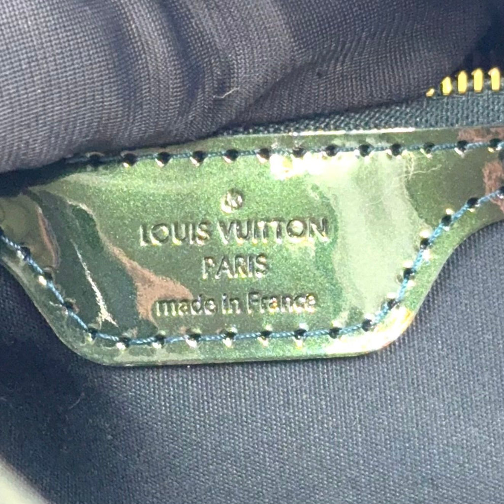 Louis Vuitton Wilshire PM Monogram Vernis Blue Infini Patent Leather Dark Green — view 4