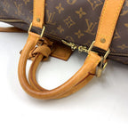 Louis Vuitton Keepall Bandouliere 50 Monogram Leather Brown Light Boston Bag — view 6