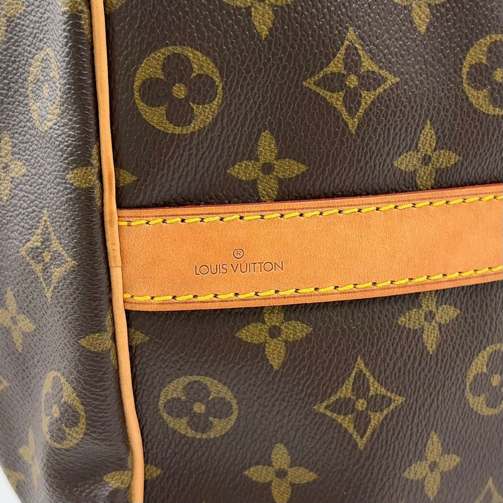 Louis Vuitton Keepall Bandouliere 50 Monogram Leather Brown Light Boston Bag — view 4