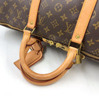 Louis Vuitton Keepall Bandouliere 50 Monogram Leather Brown Light Boston Bag — view 6