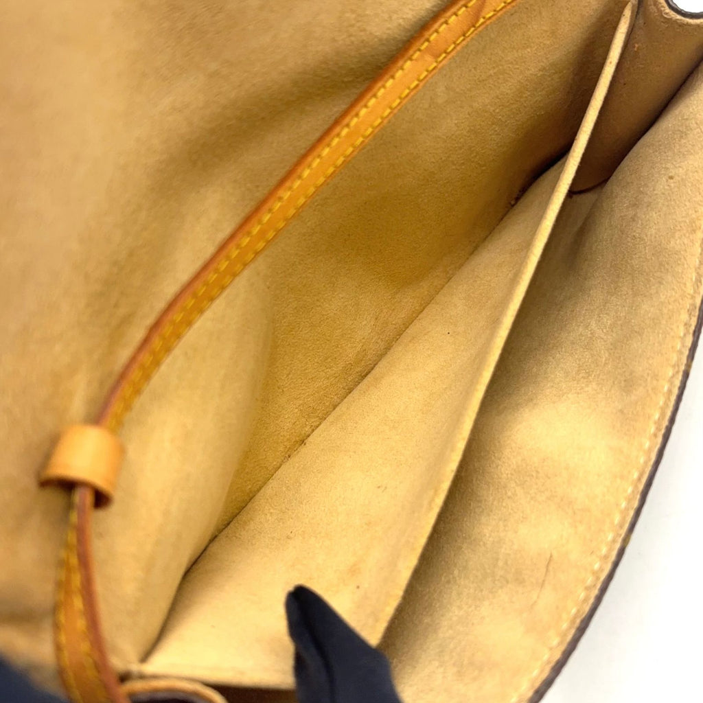 Louis Vuitton Pochette Twin GM Monogram Leather Brown Light Shoulder Bag Gold — view 5