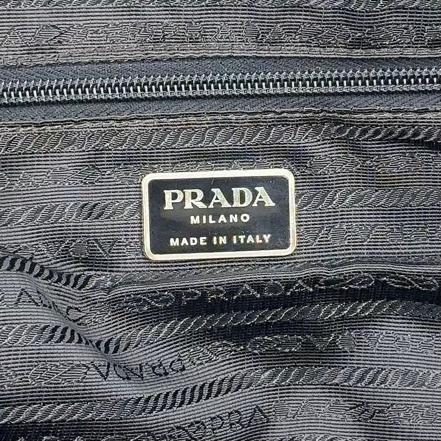 Prada Nylon Black Business Bag Silver — view 4