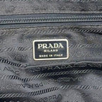 Prada Nylon Black Business Bag Silver — view 4