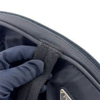 Prada Nylon Black Business Bag Silver — view 6