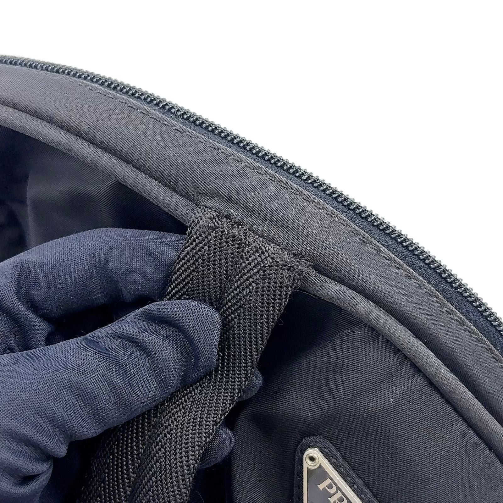 Prada Nylon Black Business Bag Silver — view 6