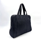 Prada Nylon Black Business Bag Silver — view 2