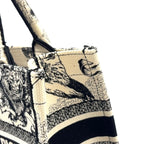 Dior Small Book Tote Bag Canvas Black White — view 7