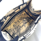 Dior Small Book Tote Bag Canvas Black White — view 3