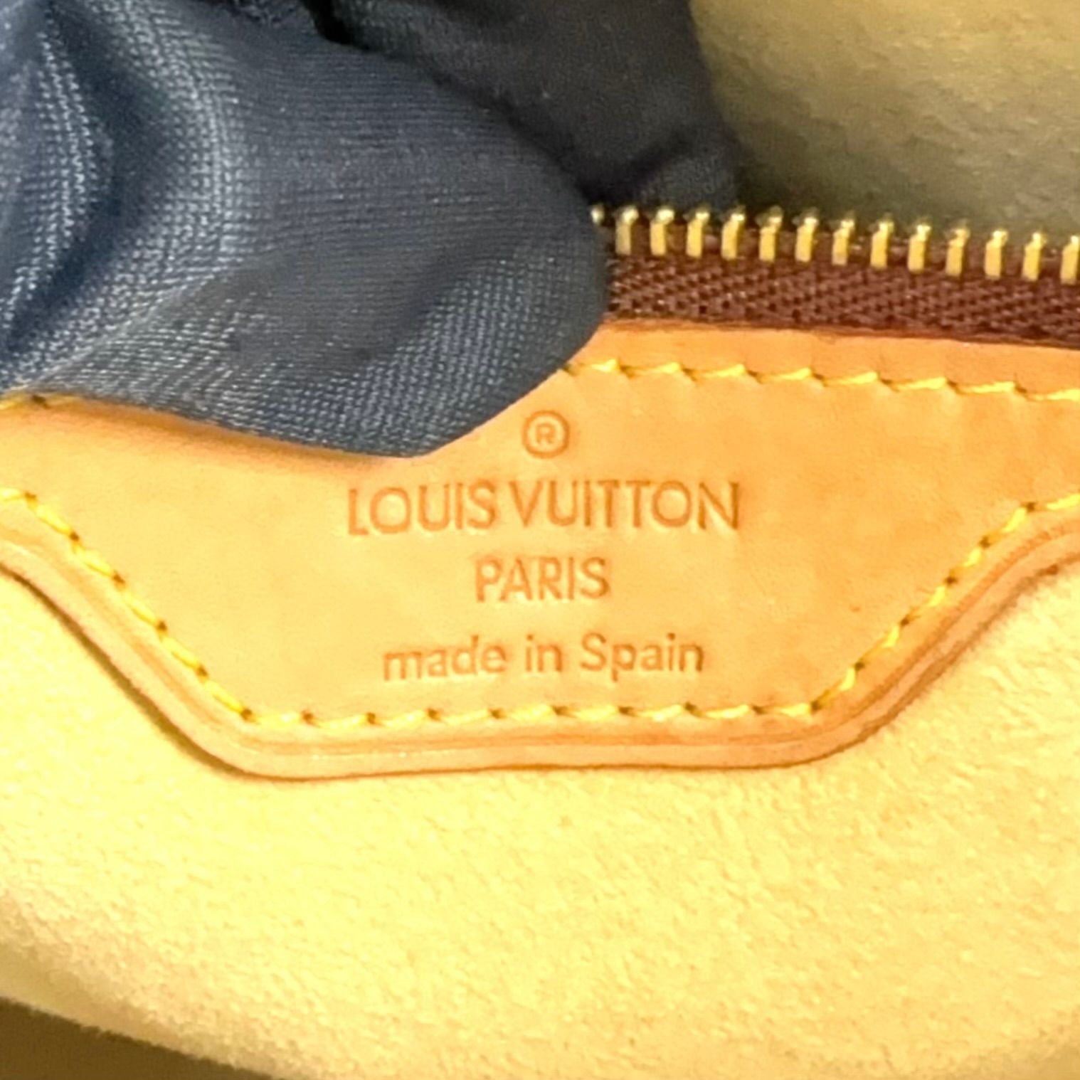 Louis Vuitton Looping GM Monogram Leather Brown Light Shoulder Bag Gold — view 4