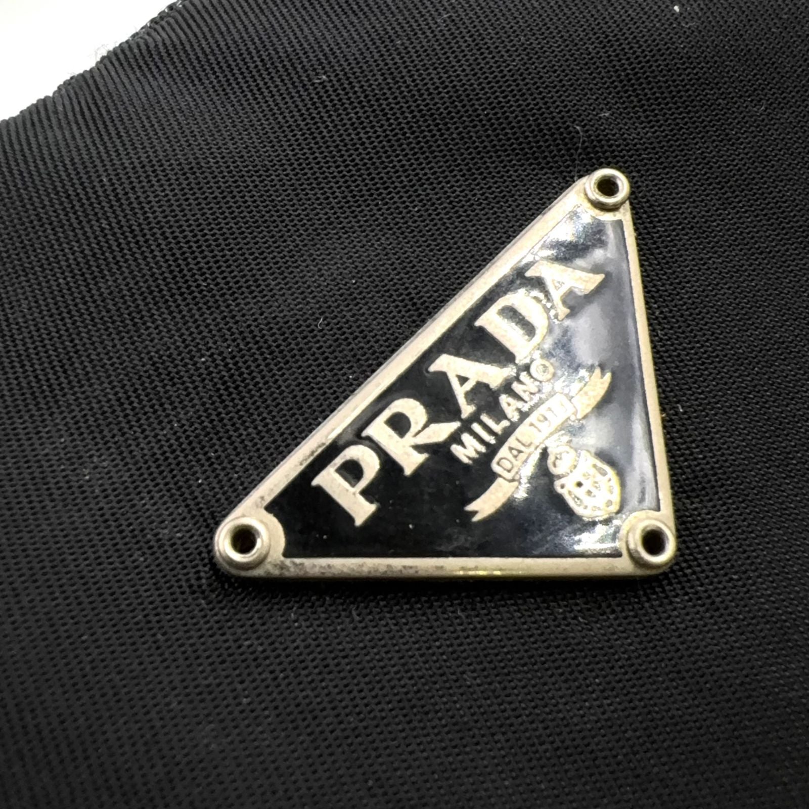 Prada Nylon Black Handbag Silver — view 5