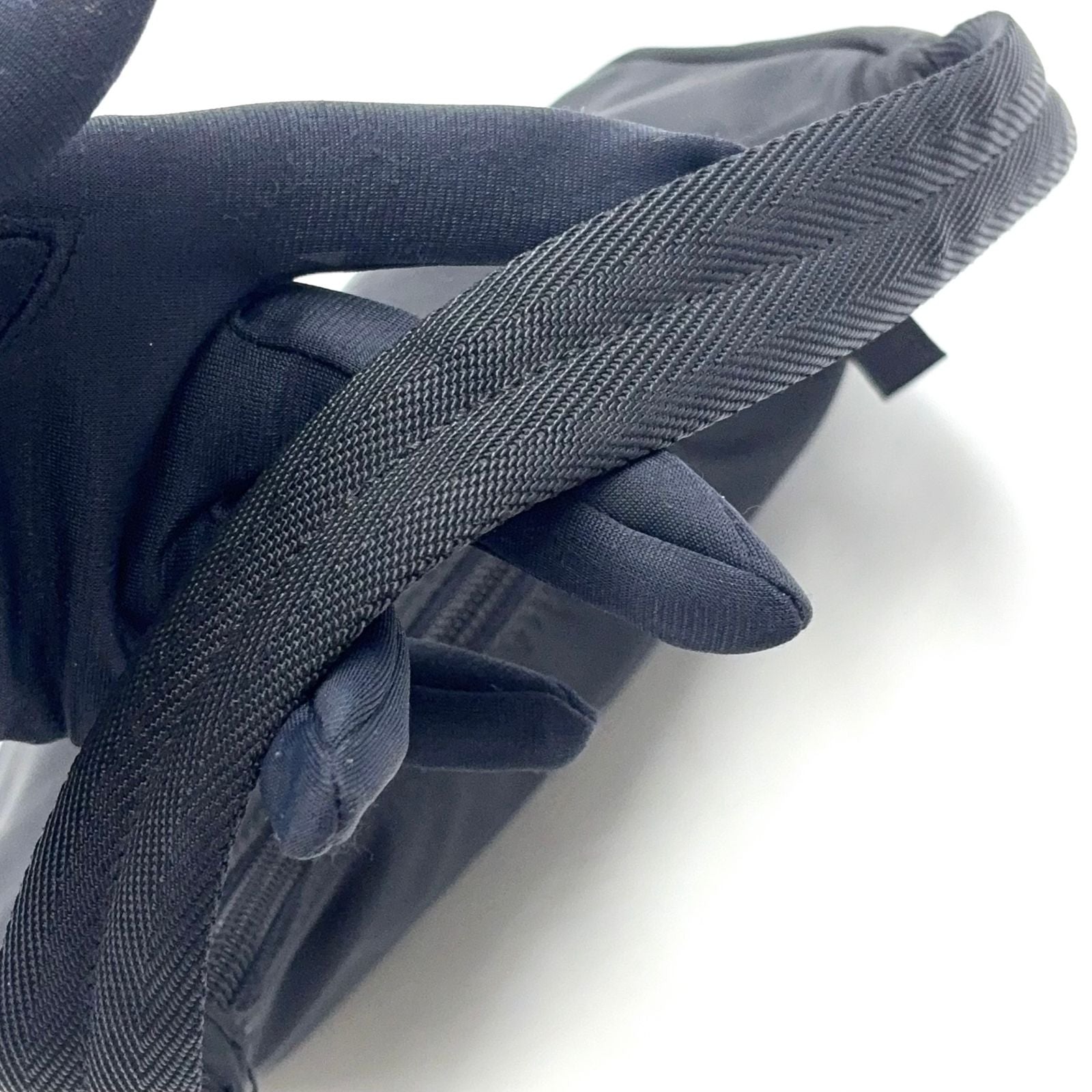 Prada Nylon Black Handbag Silver — view 7