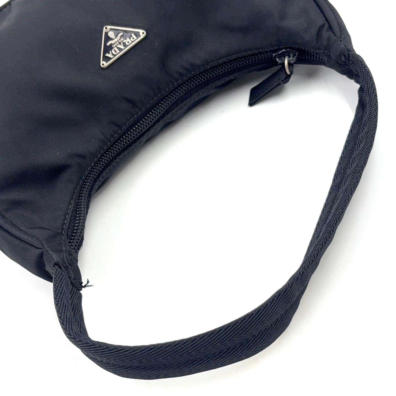 Prada Nylon Black Handbag Silver — view 6