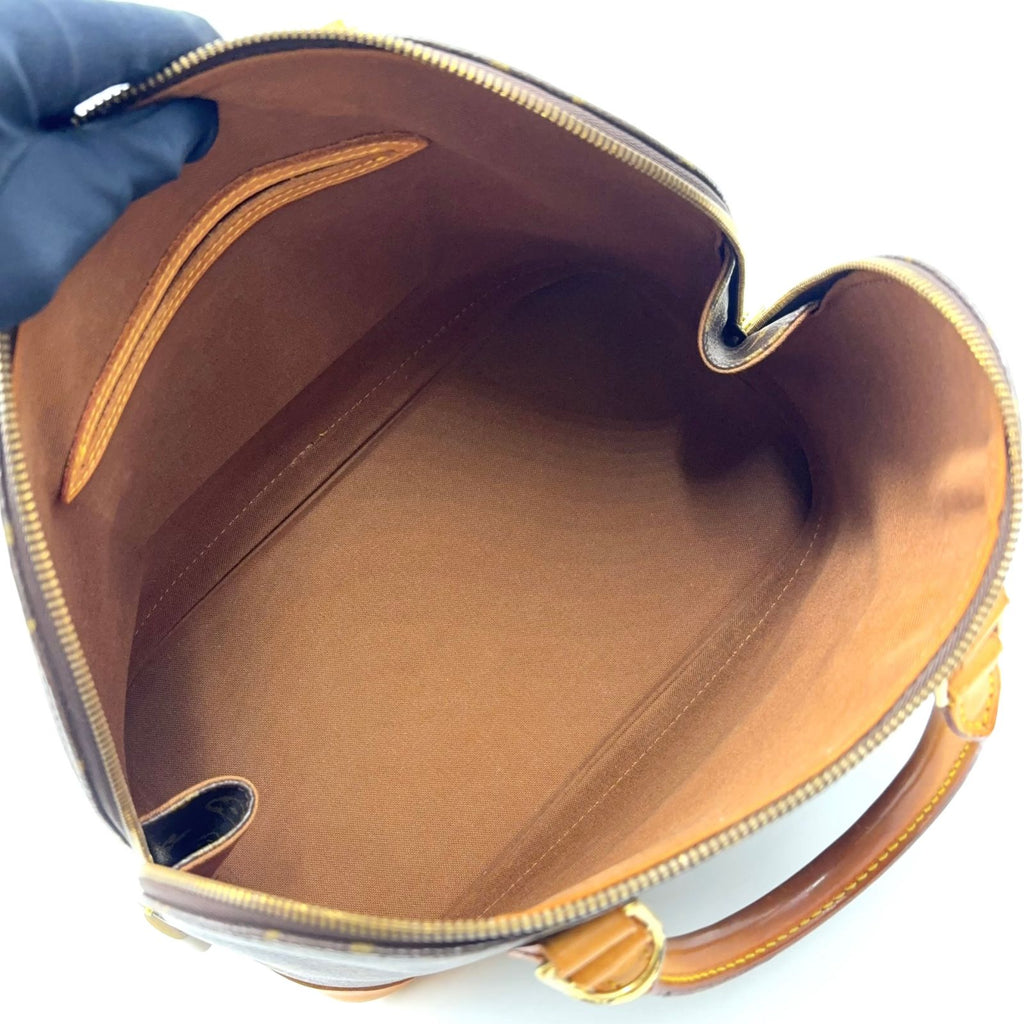 Louis Vuitton Alma PM Monogram Leather Brown Light Handbag Gold — view 3