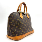Louis Vuitton Alma PM Monogram Leather Brown Light Handbag Gold — view 2