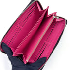 Louis Vuitton Zippy Wallet Epi Noir Hot Pink Leather Black Zip Around Silver — view 3