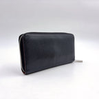 Louis Vuitton Zippy Wallet Epi Noir Hot Pink Leather Black Zip Around Silver — view 2