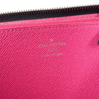 Louis Vuitton Zippy Wallet Epi Noir Hot Pink Leather Black Zip Around Silver — view 4