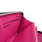 Louis Vuitton Zippy Wallet Epi Noir Hot Pink Leather Black Zip Around Silver — view 6