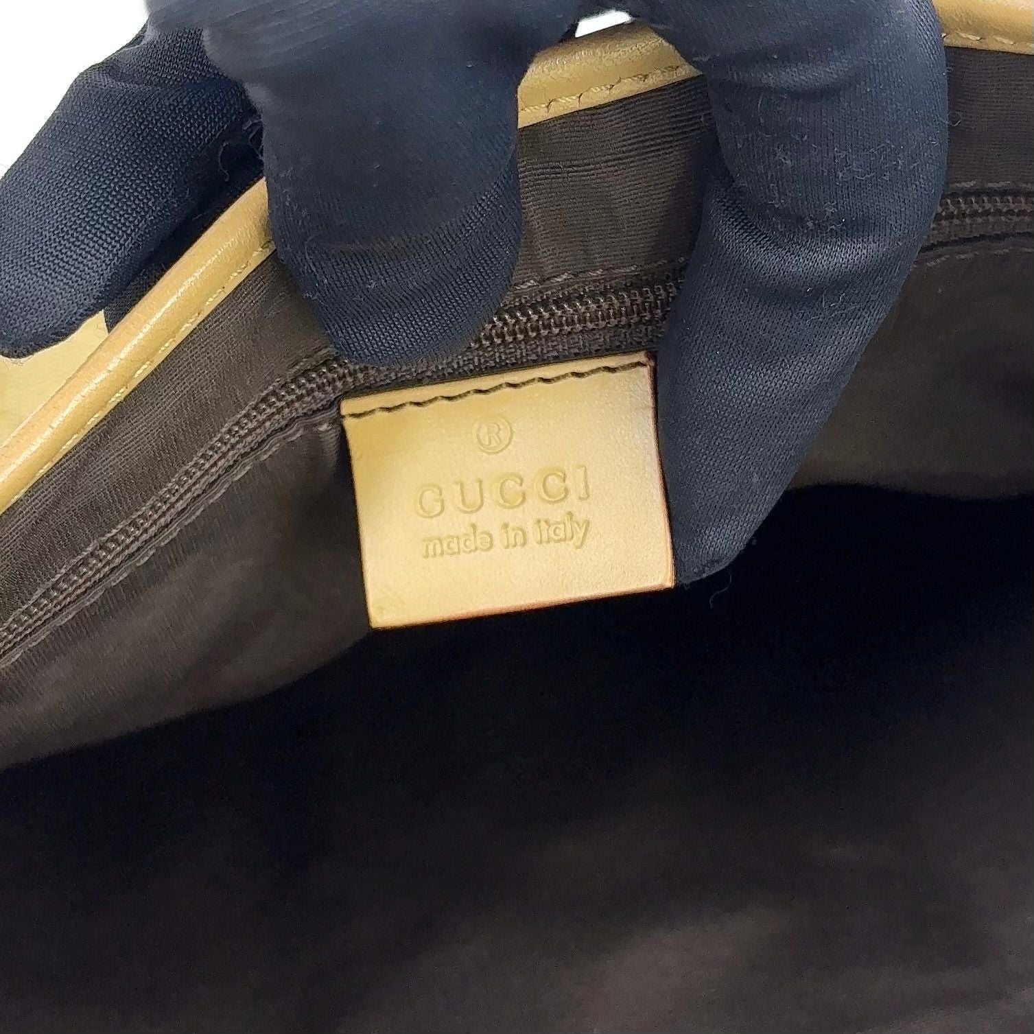 Gucci Jackie GG Canvas Leather Beige Shoulder Bag Silver — view 4