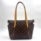 Louis Vuitton Totally PM Monogram Leather Brown Light Tote Bag Gold