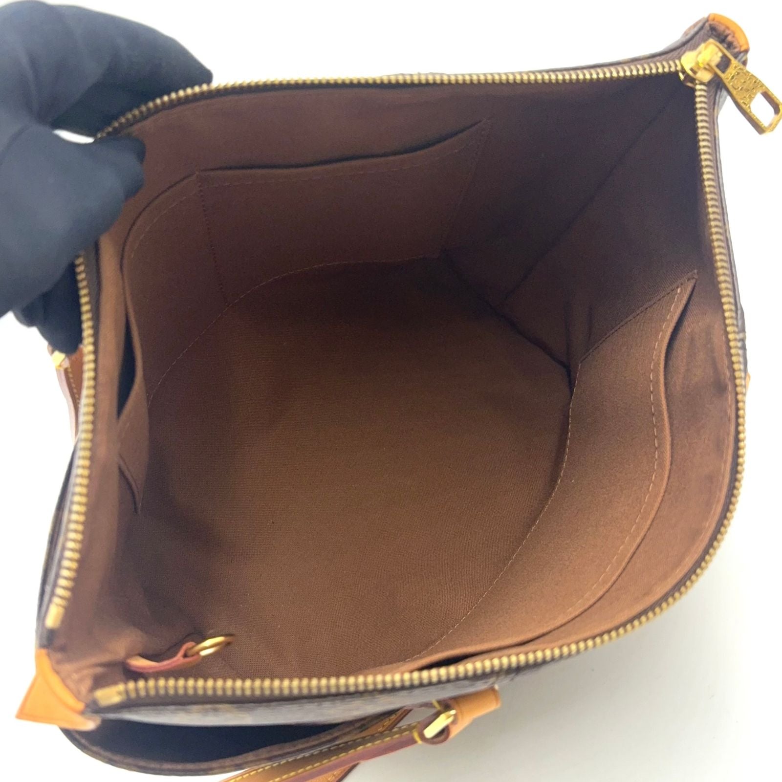Louis Vuitton Totally PM Monogram Leather Brown Light Tote Bag Gold — view 3