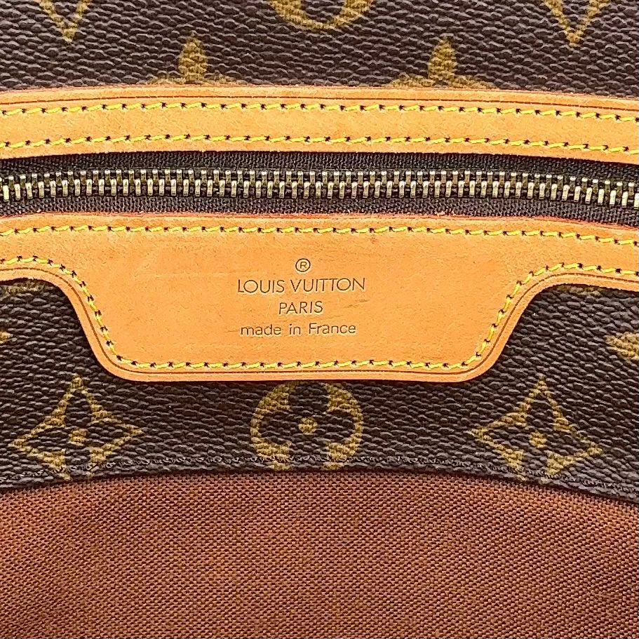 Louis Vuitton Sac Shopping Monogram Leather Brown Light Tote Bag Gold — view 4