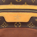 Louis Vuitton Sac Shopping Monogram Leather Brown Light Tote Bag Gold — view 4