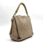 Louis Vuitton Babylon Chain BB Mahina Calfskin Beige Handbag Silver — view 2