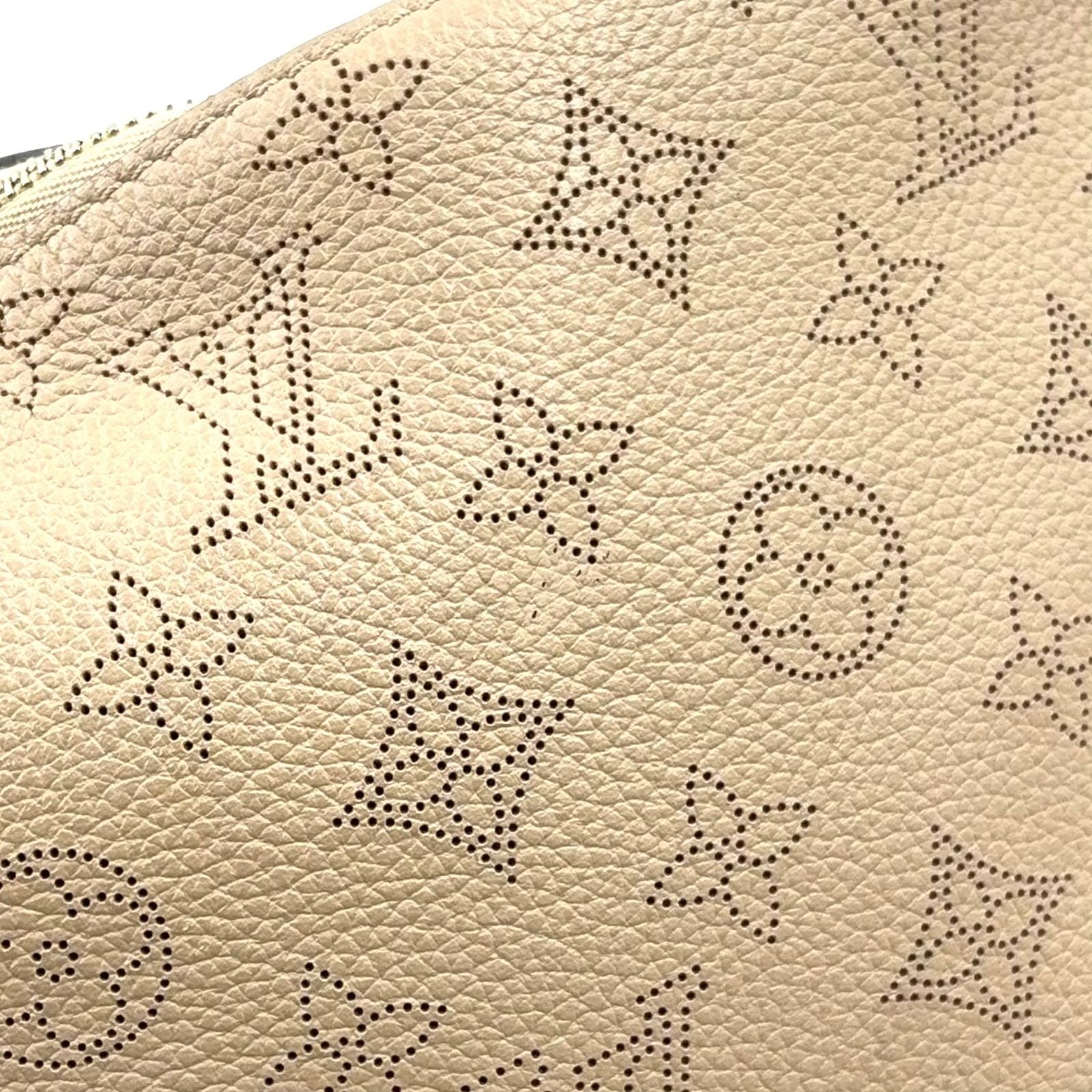 Louis Vuitton Babylon Chain BB Mahina Calfskin Beige Handbag Silver — view 5