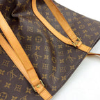 Louis Vuitton Sac Shopping Monogram Leather Brown Light Tote Bag Gold — view 8