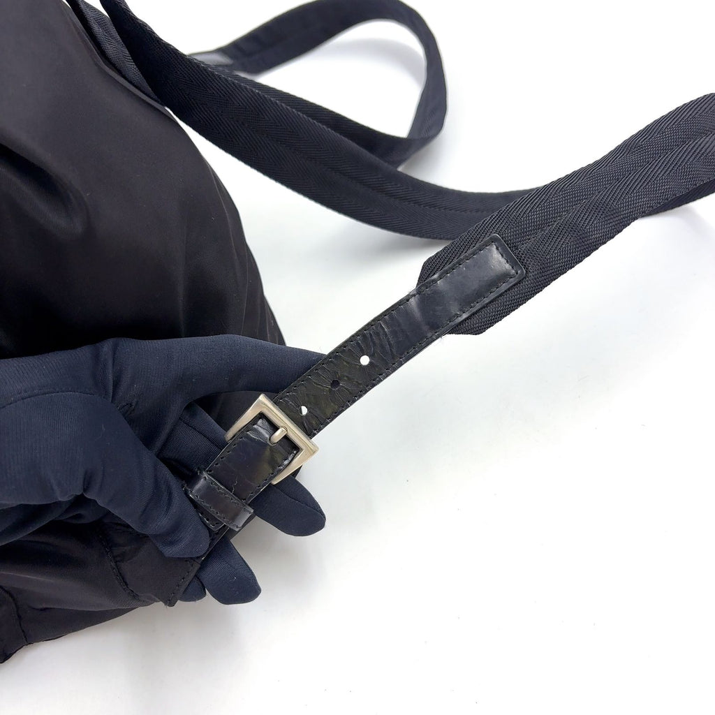 Prada Nylon Black Backpack Silver — view 5