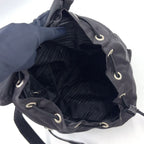 Prada Nylon Black Backpack Silver — view 3