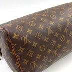 Louis Vuitton Speedy 30 Monogram Leather Brown Light Handbag Gold — view 7