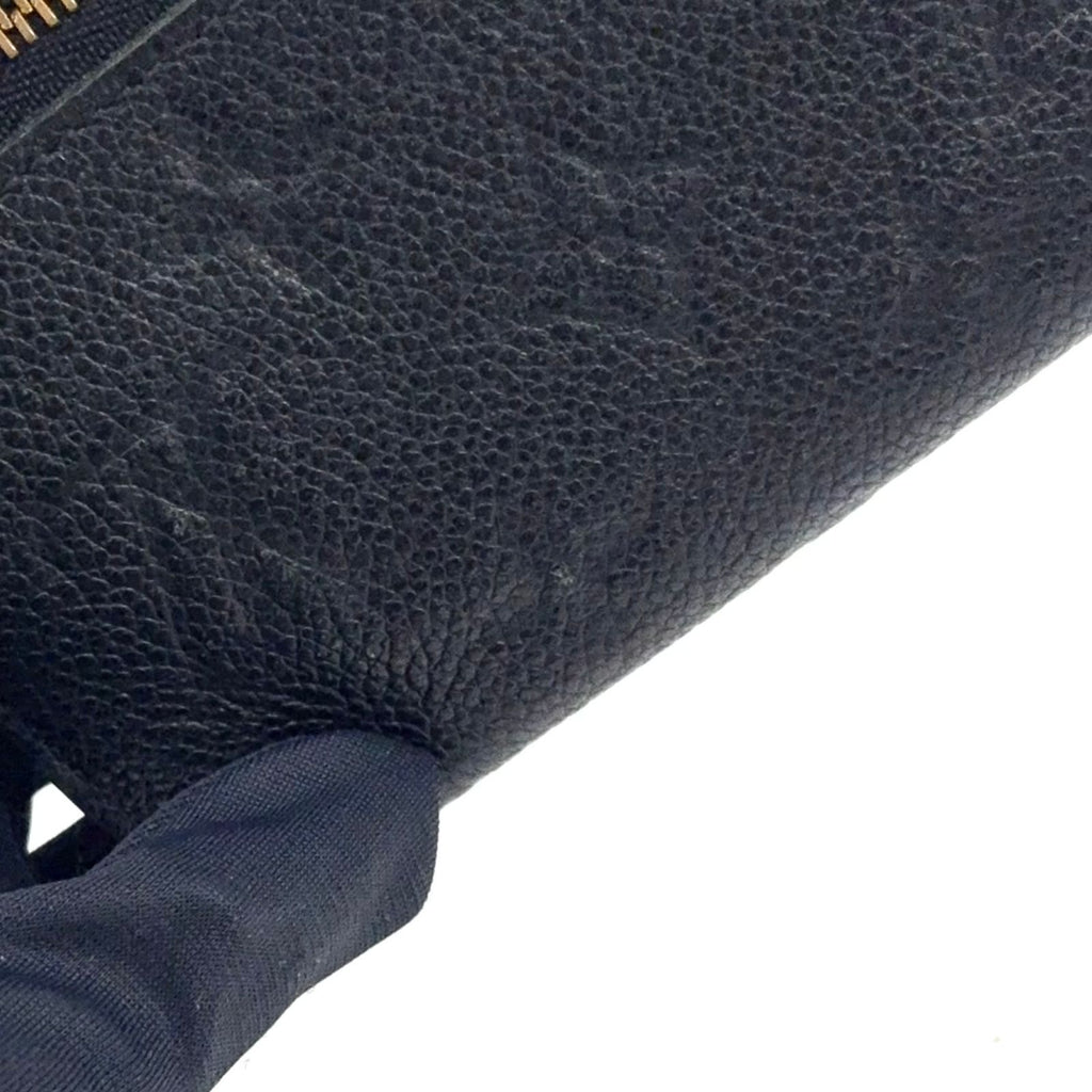 Louis Vuitton Pochette Cles Monogram Empreinte Noir Leather Black Key Case Gold — view 5