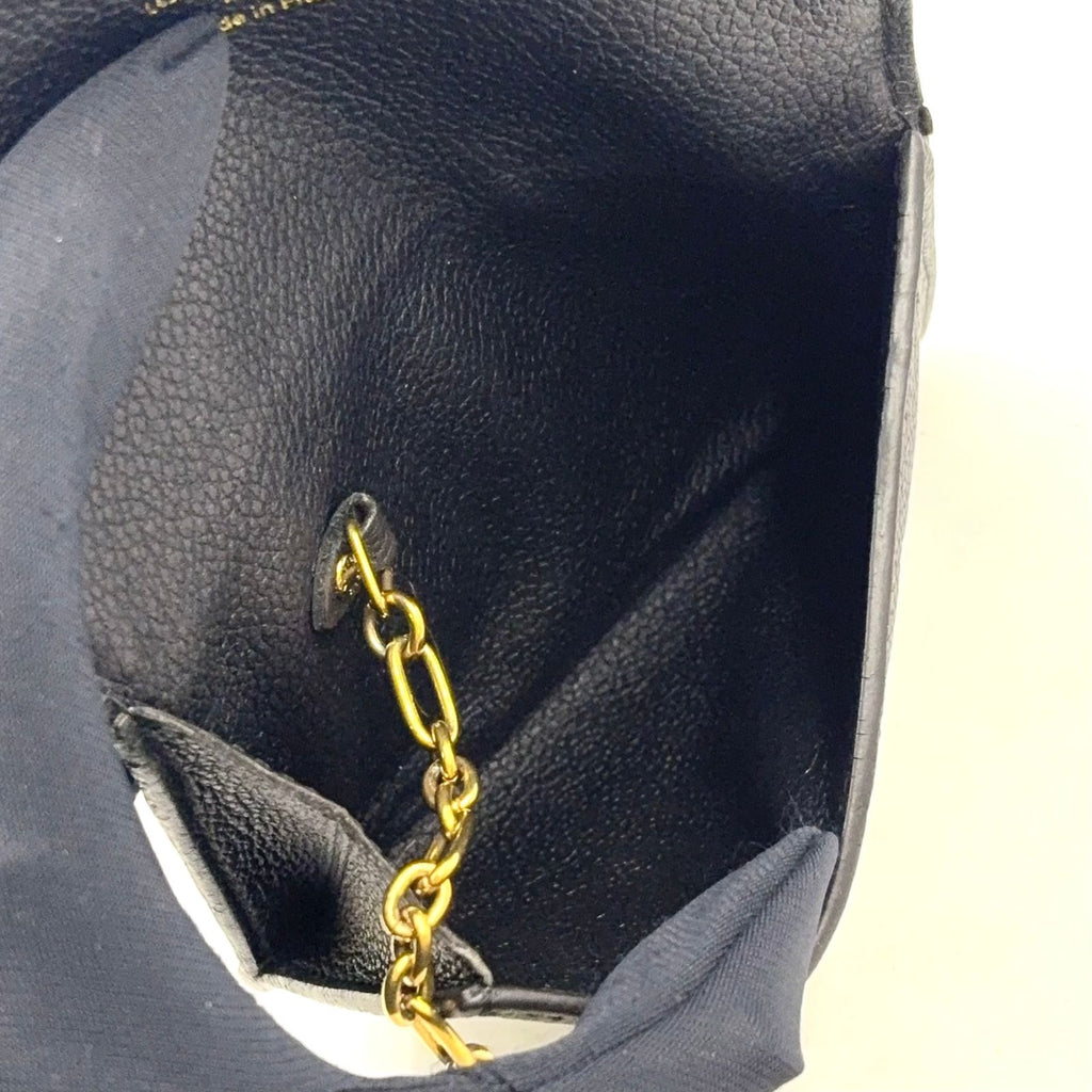 Louis Vuitton Pochette Cles Monogram Empreinte Noir Leather Black Key Case Gold — view 3